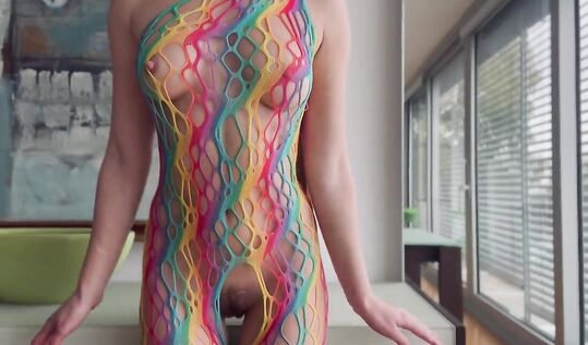 Топ модель Marta Gromova (Марта Громова) позирует в прозрачном белье и голой волосатой пилоткой